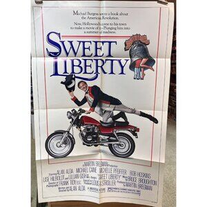 1986 “Sweet Liberty” ORIGINAL Theatre MOVIE POSTER 27” X 41” One Sheet Alan Alda
